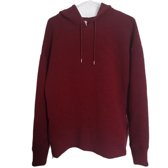 Ideology Red Wine Comfortable Hoodie - Picture 9 of 10